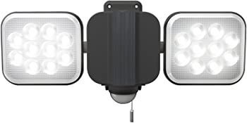 ムサシ RITEX フリーアーム式LEDセンサーライト(12W×2灯) 「コンセント式」 防雨型 LED-AC2024
