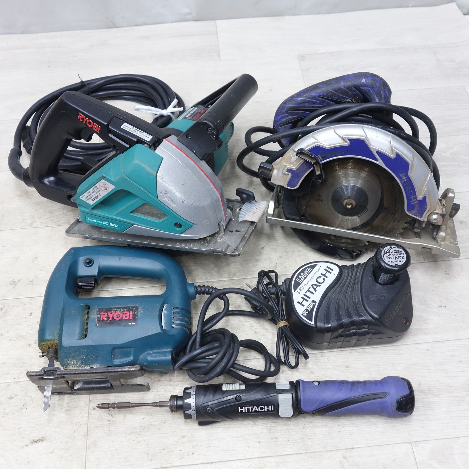 日立 丸のこ FC 6 MA 2 ドライバドリル FDB 3 DL RYOBI スチールカッタ SC 520 ジグソー MJ 300 電動 工具 切断機 充電器 バッテリー