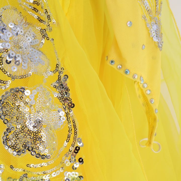 社交ダンス衣装　ドレス　黄色　一回着用　スパンコール多 社交ダンス衣装 ドレス 黄色 一回着用 スパンコール多 社交ダンス衣装