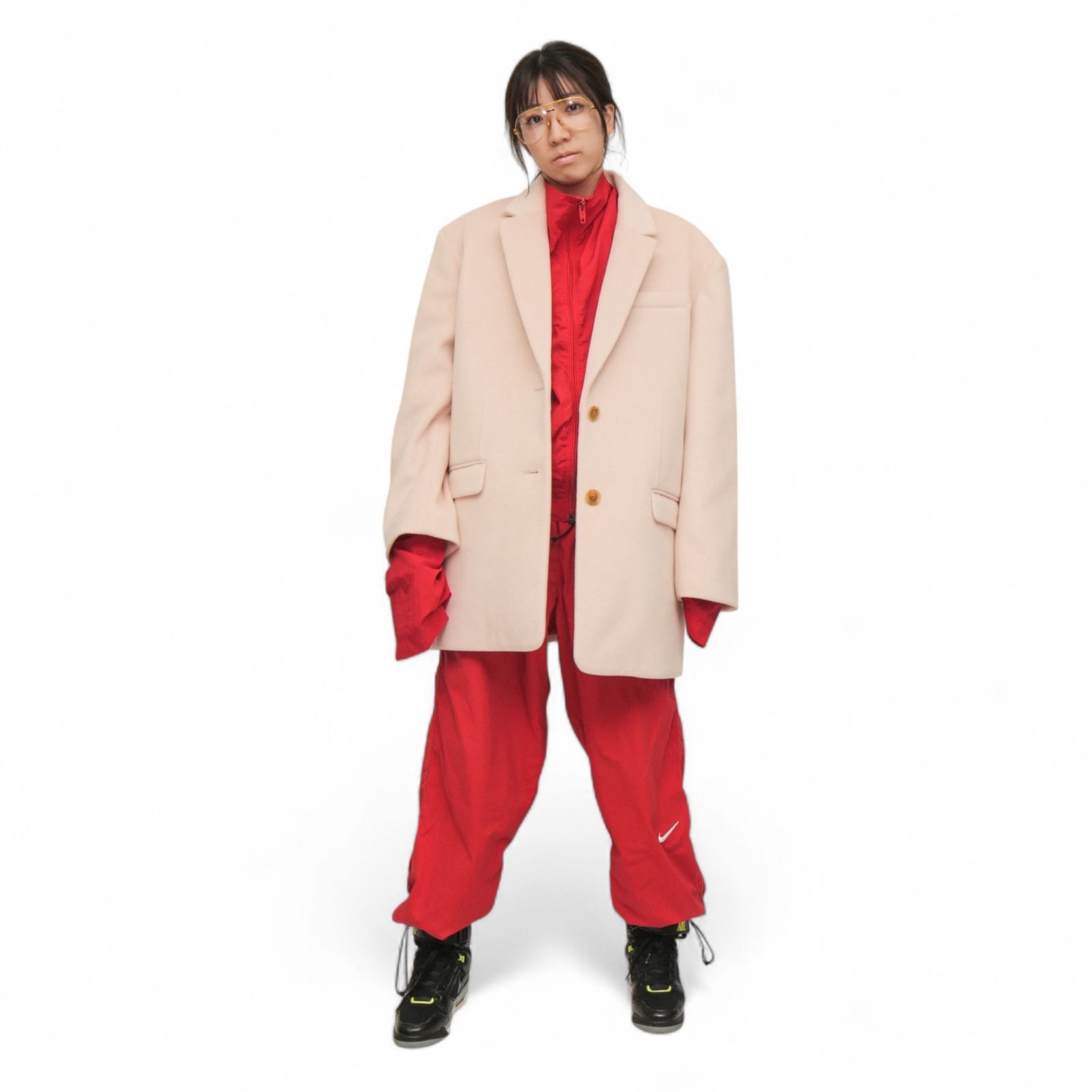 CHAROL シャロル オーバーサイズ テーラー カラー コート ジャケット 
