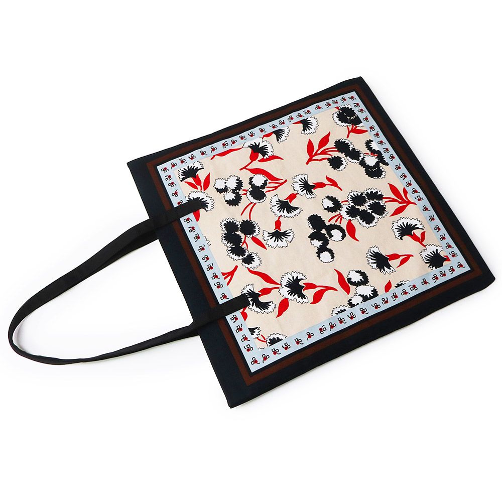 マルニ マルニマーケット バンダナ フラワートートバッグ キャンバス