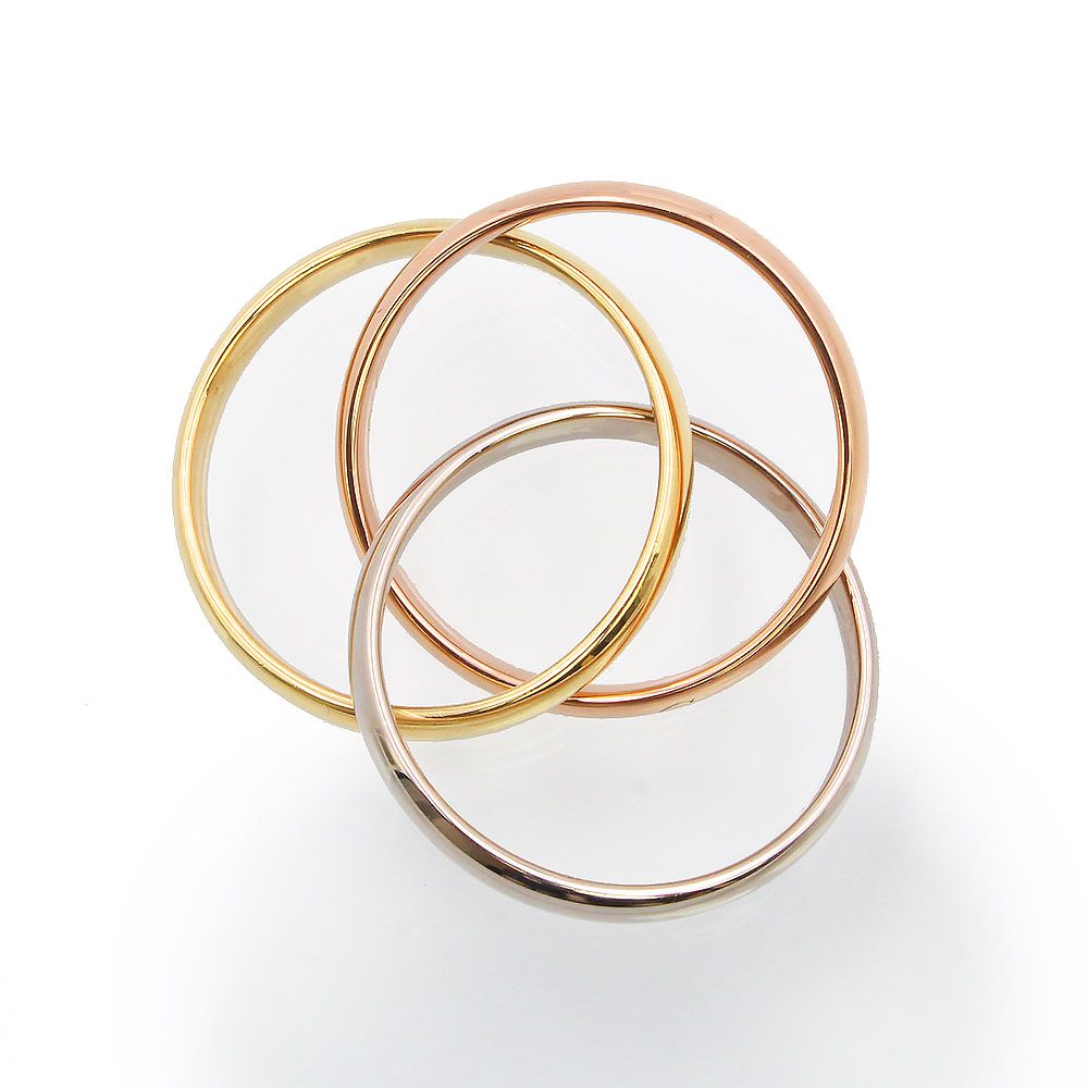 カルティエ トリニティ スモールモデル 3連 リング 指輪 ＃47 7号