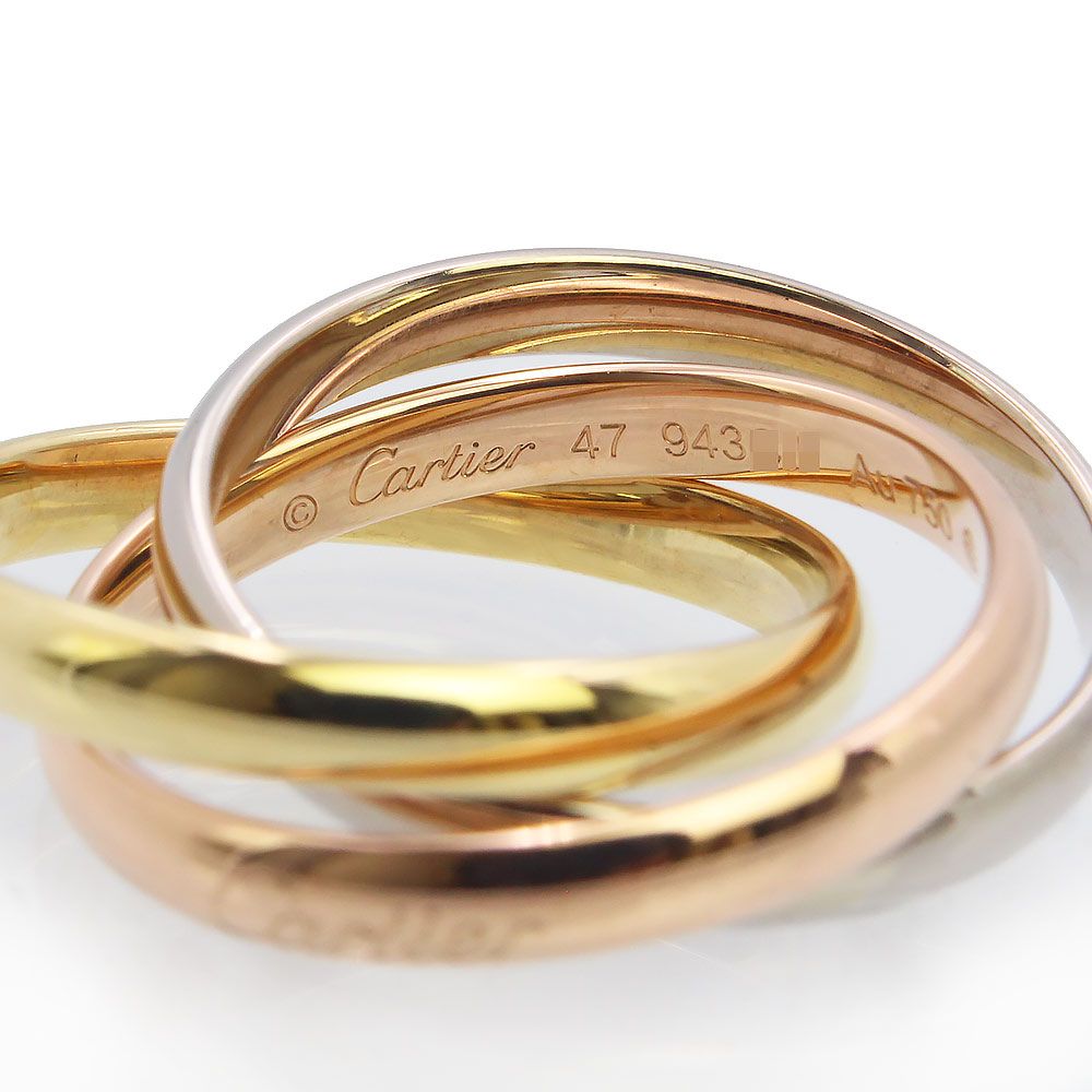 カルティエ トリニティ スモールモデル 3連 リング 指輪 ＃47 7号
