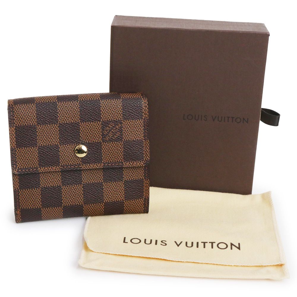 ルイ ヴィトン ポルトフォイユ エリーズ Wホック 二つ折り財布 ダミエ