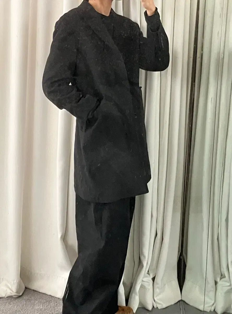 SUIT SELECT チャコール 割引 カシミア ブレーザー S SUIT SELECT