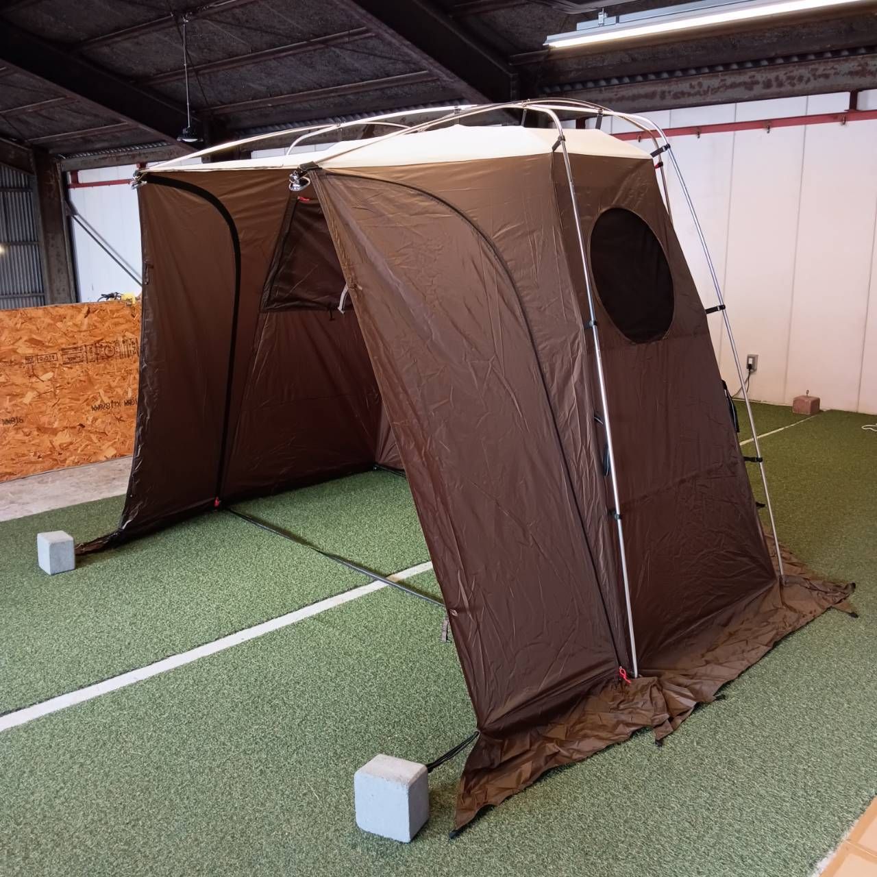 ストーンエイカーズ シェルター型カーサイドタープ OXFORD 6.0 イングリッシュブラウン グレー