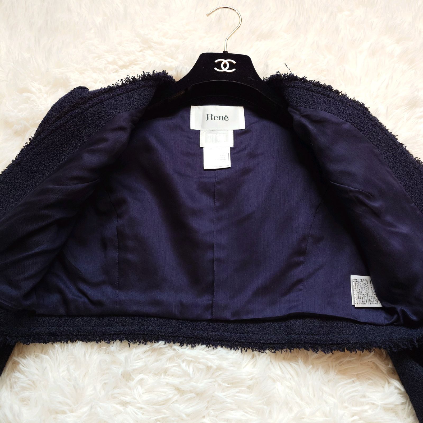 Rene ルネ タグ付き TISSUE社製 イタリア生地 ツイード セレモニー