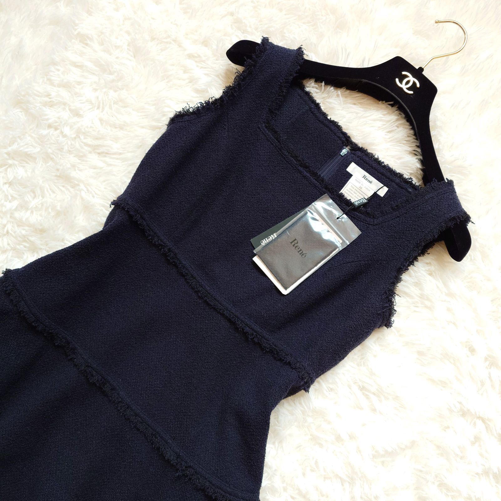 Rene ルネ タグ付き TISSUE社製 イタリア生地 ツイード セレモニー