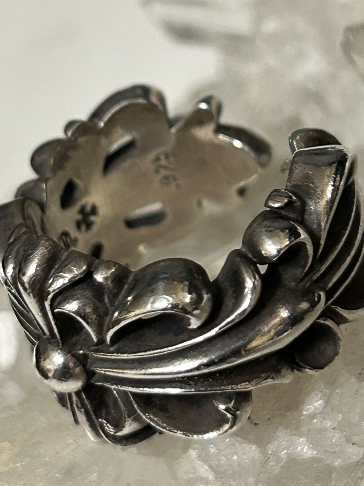 Chrome Hearts No.1人気ダブルフローラルクロスリング14号美品 - メルカリ