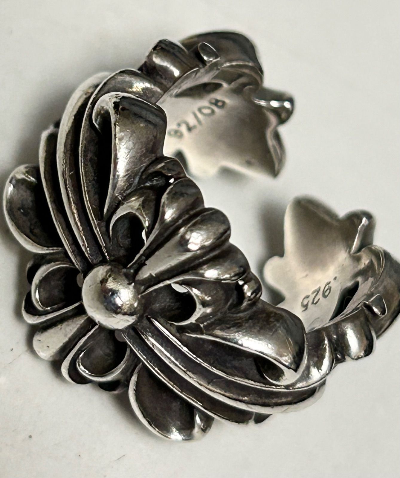 Chrome Hearts No.1人気ダブルフローラルクロスリング14号美品 - メルカリ
