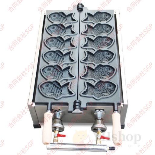 送料無料】LPガス たい焼き器 6匹 6匹焼ける！ 鯛焼き器 /業務用/厨房