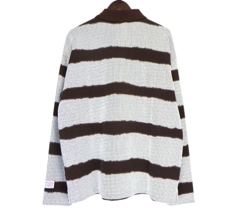 ナパピリ Napapijri × マーティンローズ Martine Rose E LION REP ボーダー ロングスリーブ 長袖 ポロ シャツ 46003