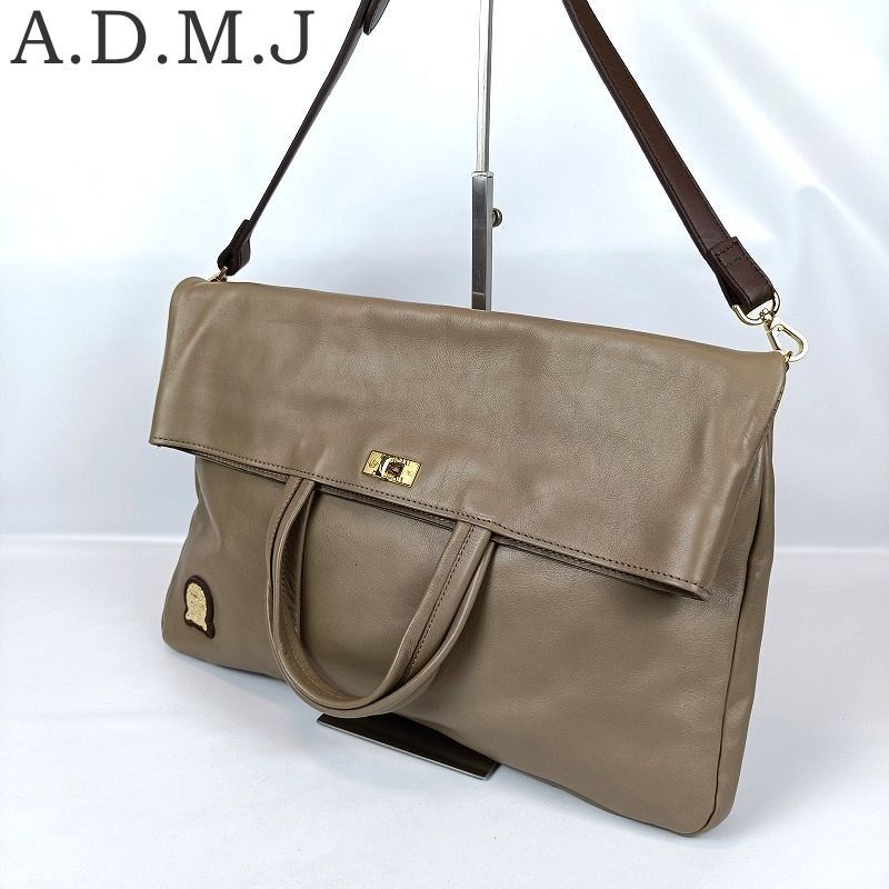 美品 A.D.M.J エーディーエムジェー 2wayバッグ ハンドバッグ