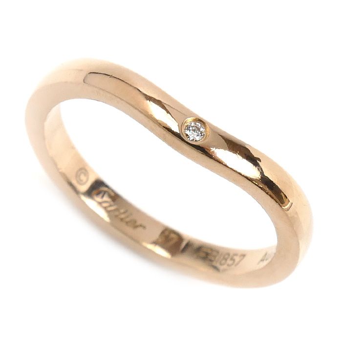 CARTIER カルティエ K 18 PG ピンクゴールド バレリーナ ウェディング リング 指輪 ダイヤモンド 7号 47 2.4 g レディース