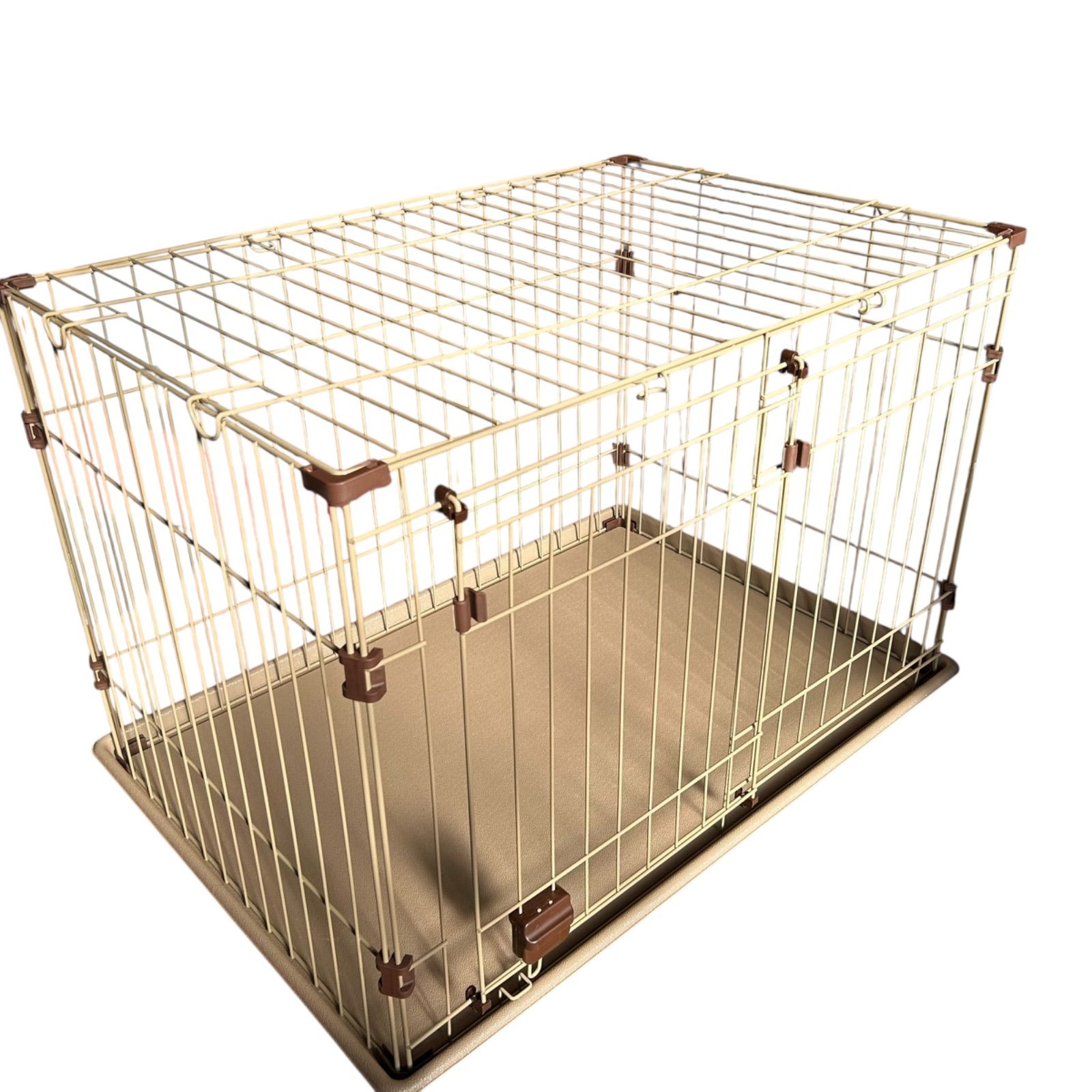 セット ペットケージ 屋根付きサークル スライド式ロック