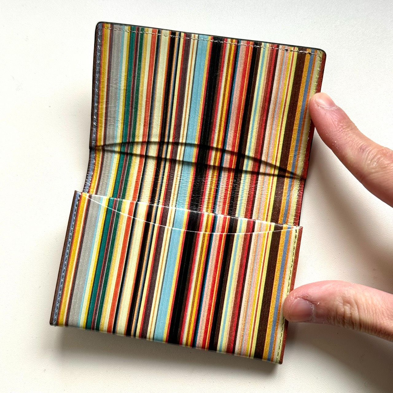 新品 Paul Smith ポールスミスマルチストライプタブ名刺入れカード入れ ポールスミス Paul Smith 名刺入れ カードケース マルチストライプ