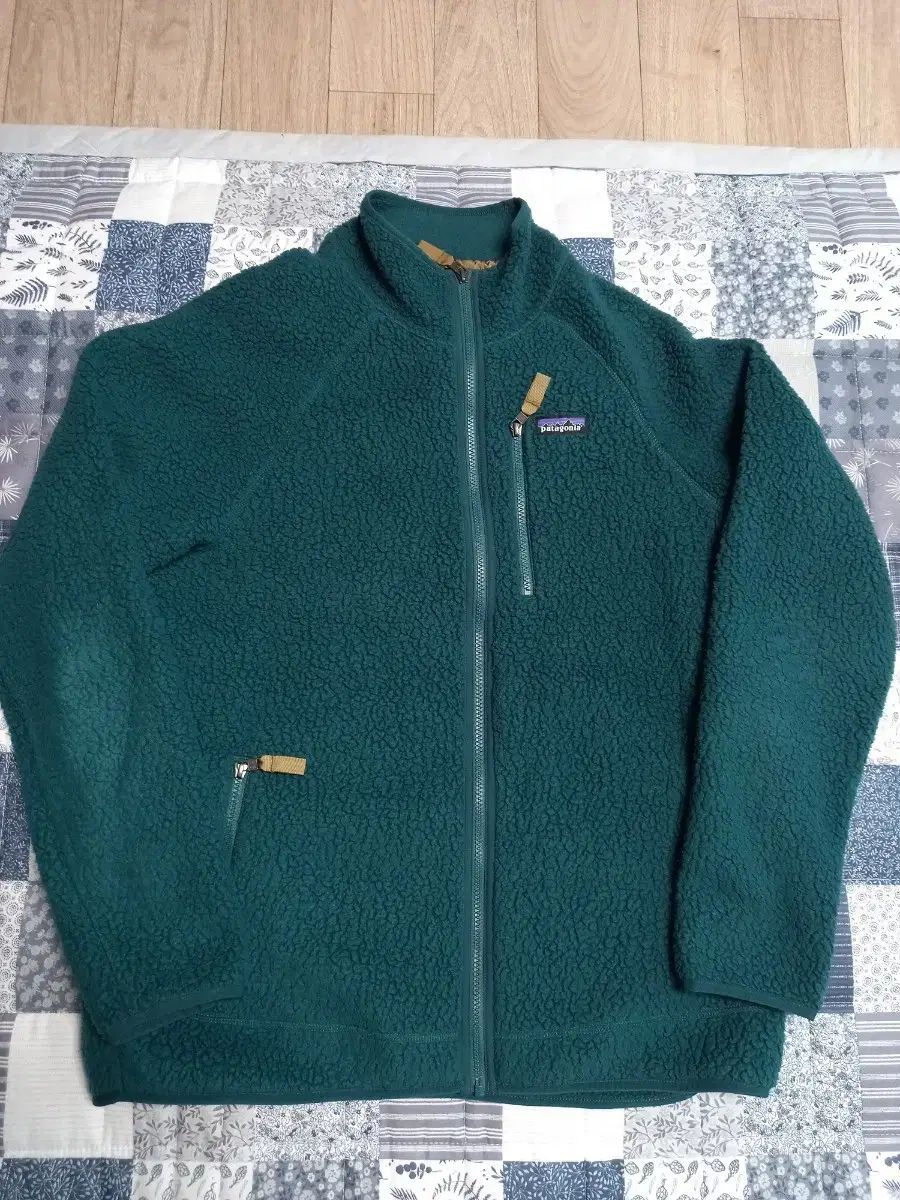 パタゴニア レトロ ボアジップアップ グリーン XL 実寸110