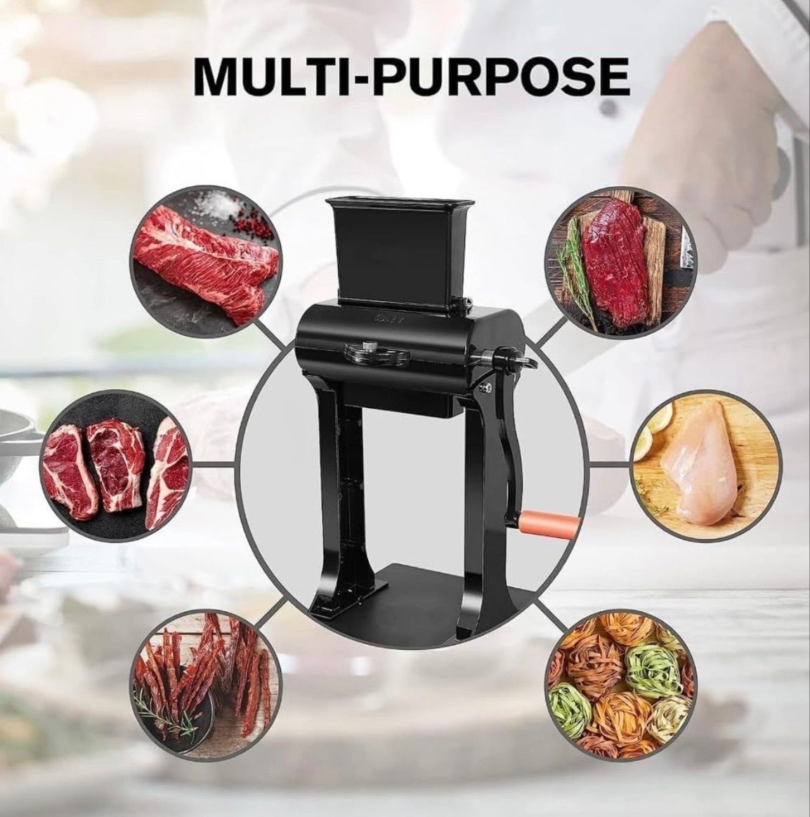 ヘビーデューティミートキューバー 業務用ステンレススチールジャーキースライシングマシン