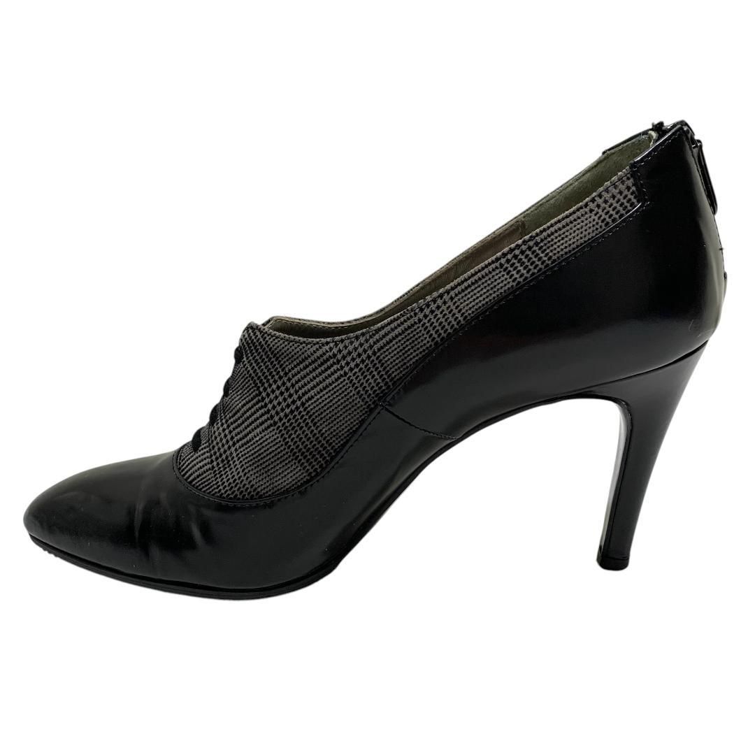 銀座かねまつ (23.5) ブーティ ショートブーツ バックジップ パンプス