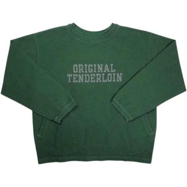 Size【L】 TENDERLOIN テンダーロイン MOSS STITCH SWEAT GREEN クルー