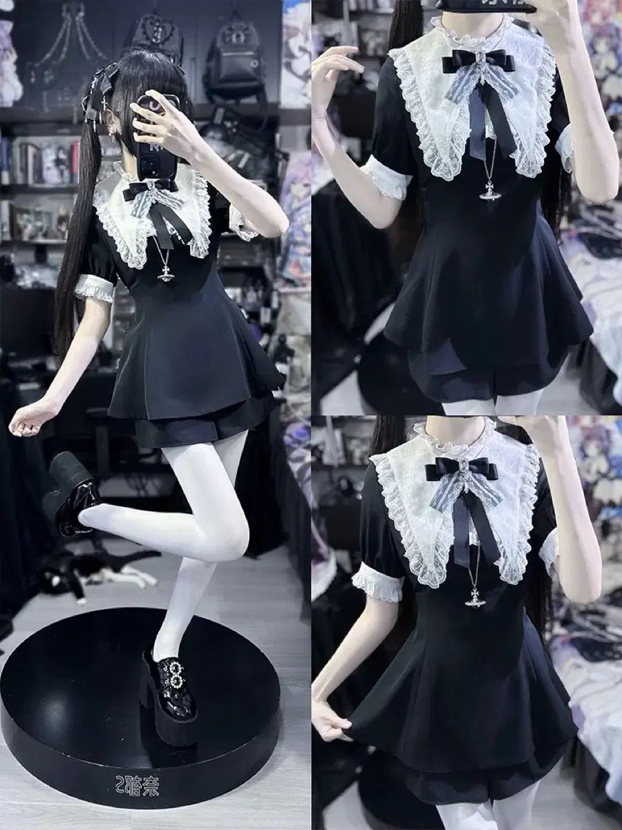 量産型地雷系 日本 ONE PIECE ハーフパンツ セット 2 COLOR