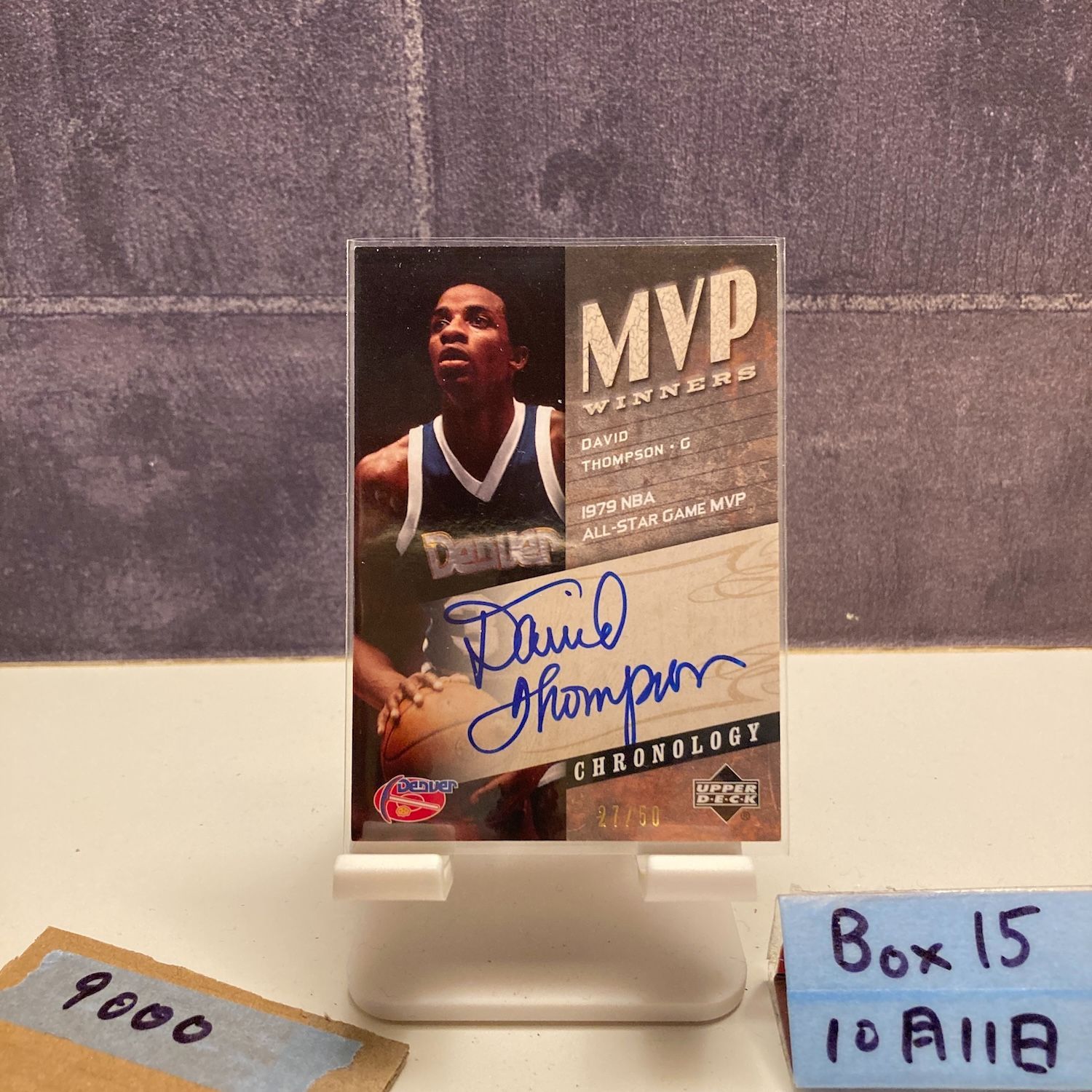 2006 07 Upper Deck David Thompson 27 50 直筆サインカード Denver Nuggets MVP Winners NBA Chronology カード