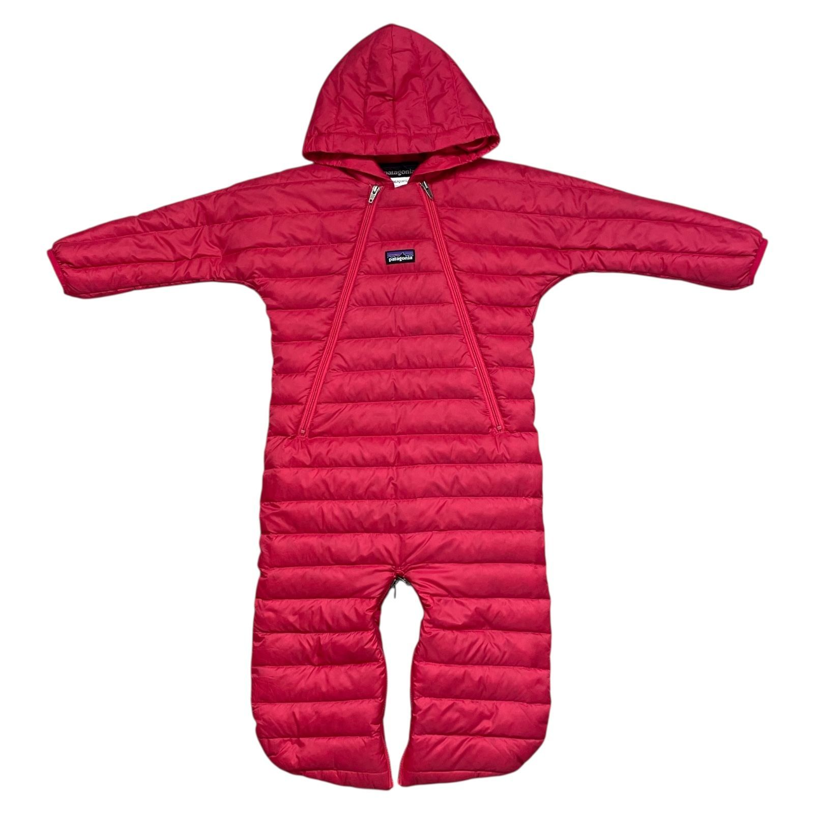 US パタゴニア ベビー ハイロフト ダウン バンティング スーツ 12 M スノーつなぎ ピンク