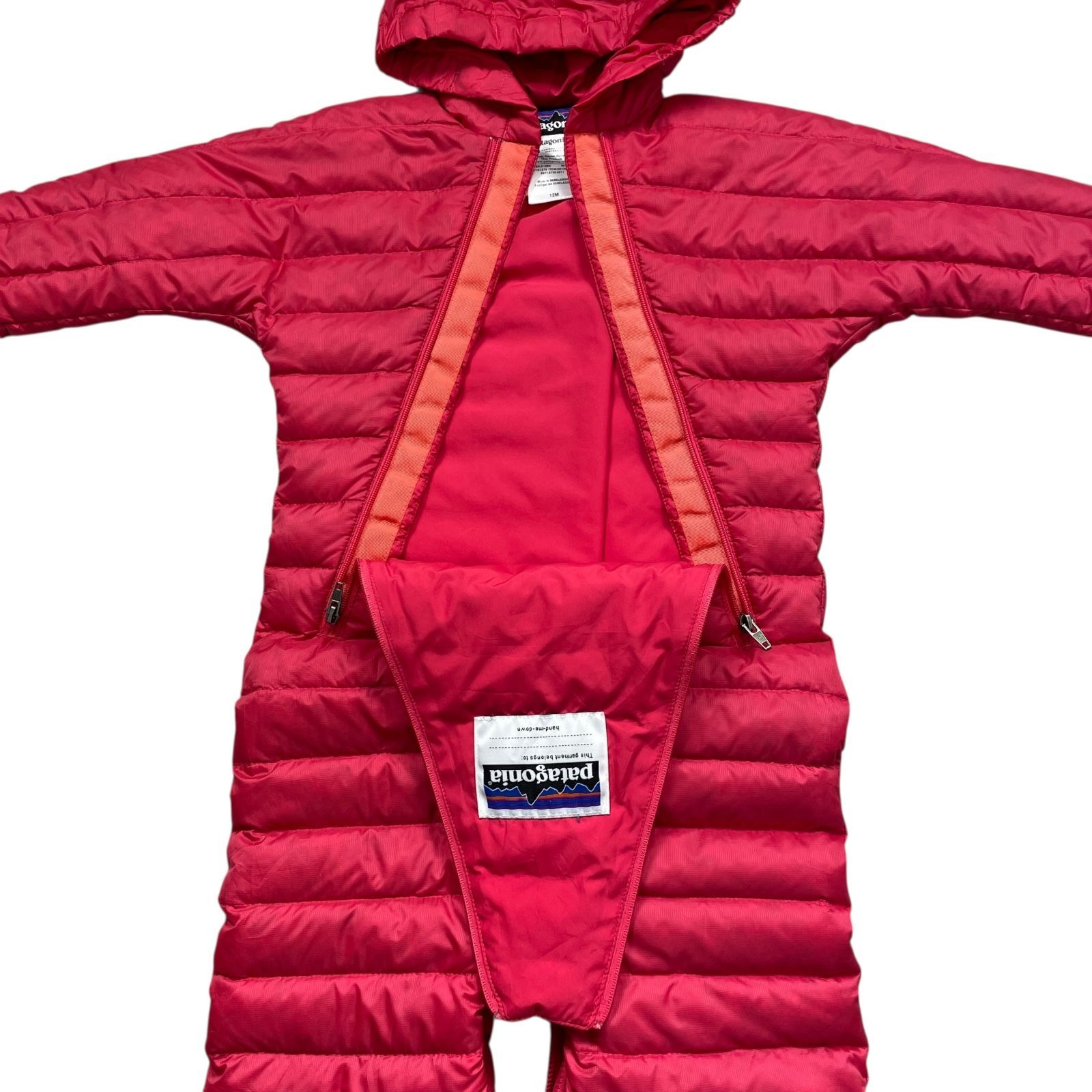  US パタゴニア ベビー ハイロフト ダウン バンティング スーツ 12 M スノーつなぎ ピンク その他 ベビー服(~95cm)