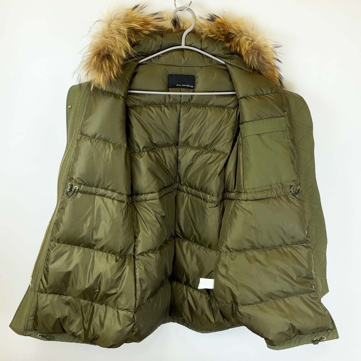 UNITED ARROWS green label relaxing SC ハッスイ マウンテン ダウンコート LONG 36 オリーブ 3625-179-1367 レディース UNITED ARROWS green label relaxing SC ハッスイ マウンテン ダウン