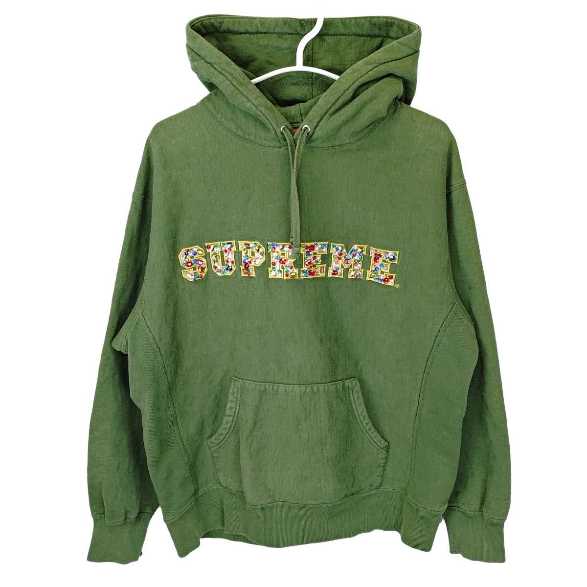 シュプリーム 20AW Jewels Hooded Sweatshirt M グリーン メンズ 