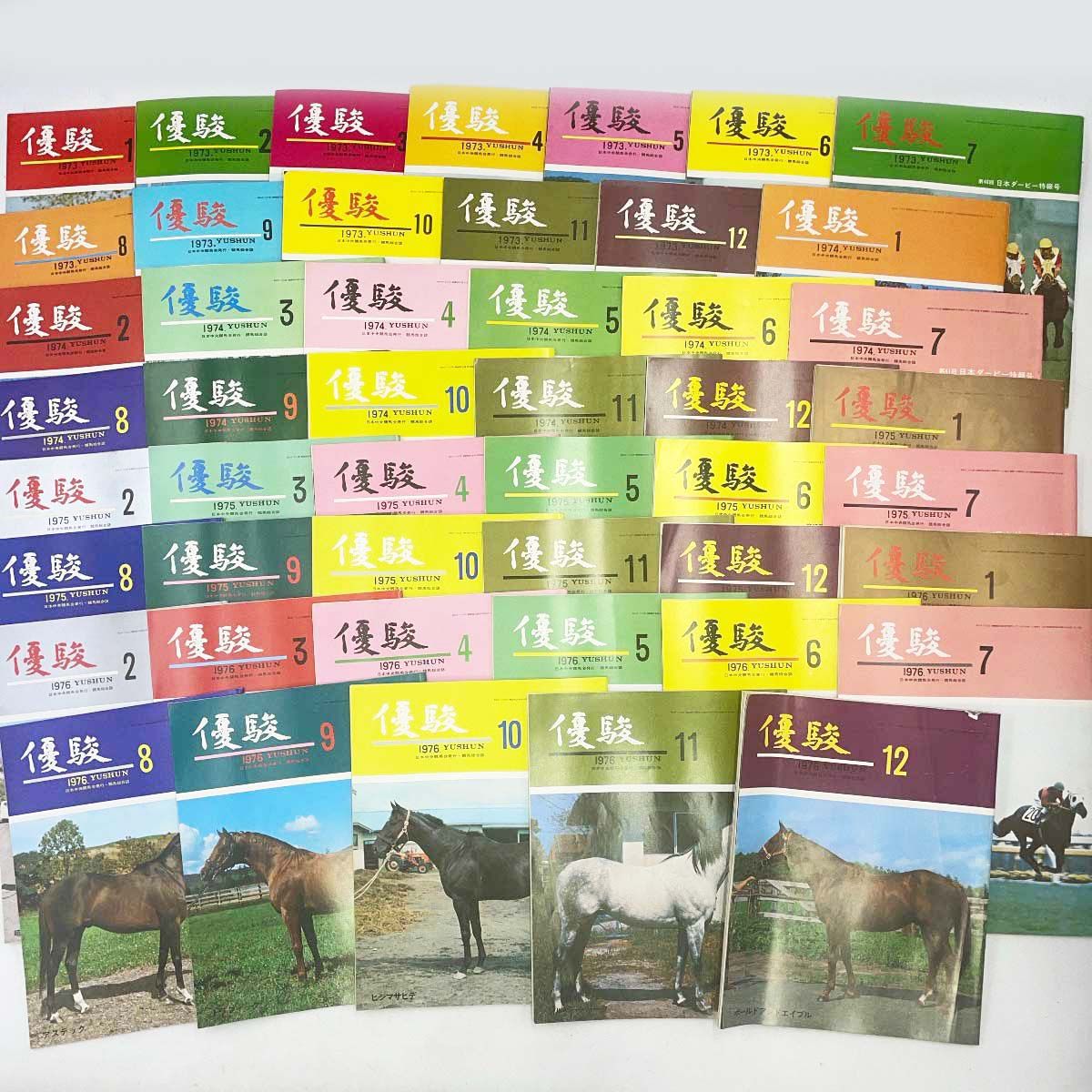 大量セット] 優駿 1969年2月～1987年12月まで ※1985年9月号のみ欠品 計