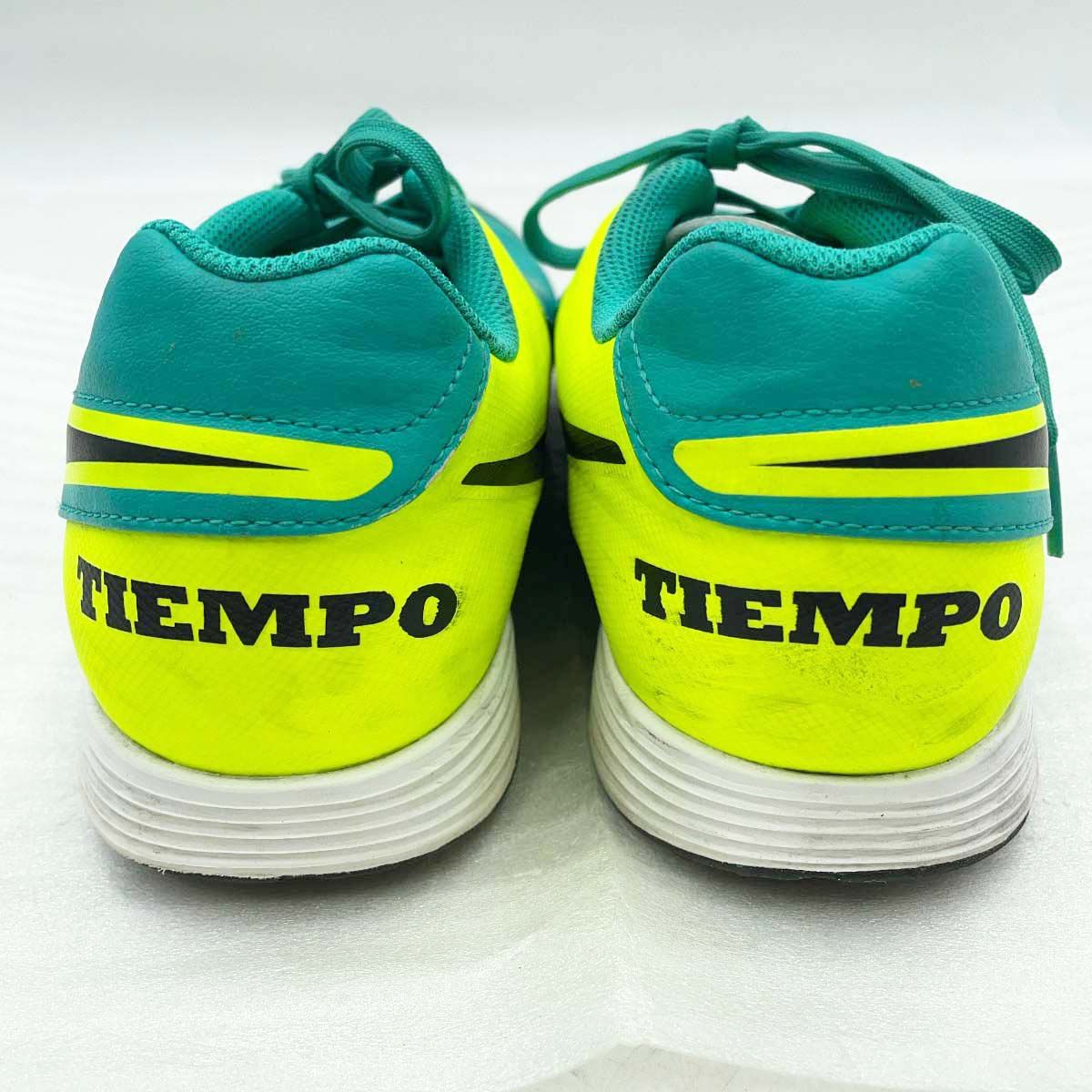 ナイキ ティエンポ ジェニオ II レザー TF 26cm グリーン×イエロー