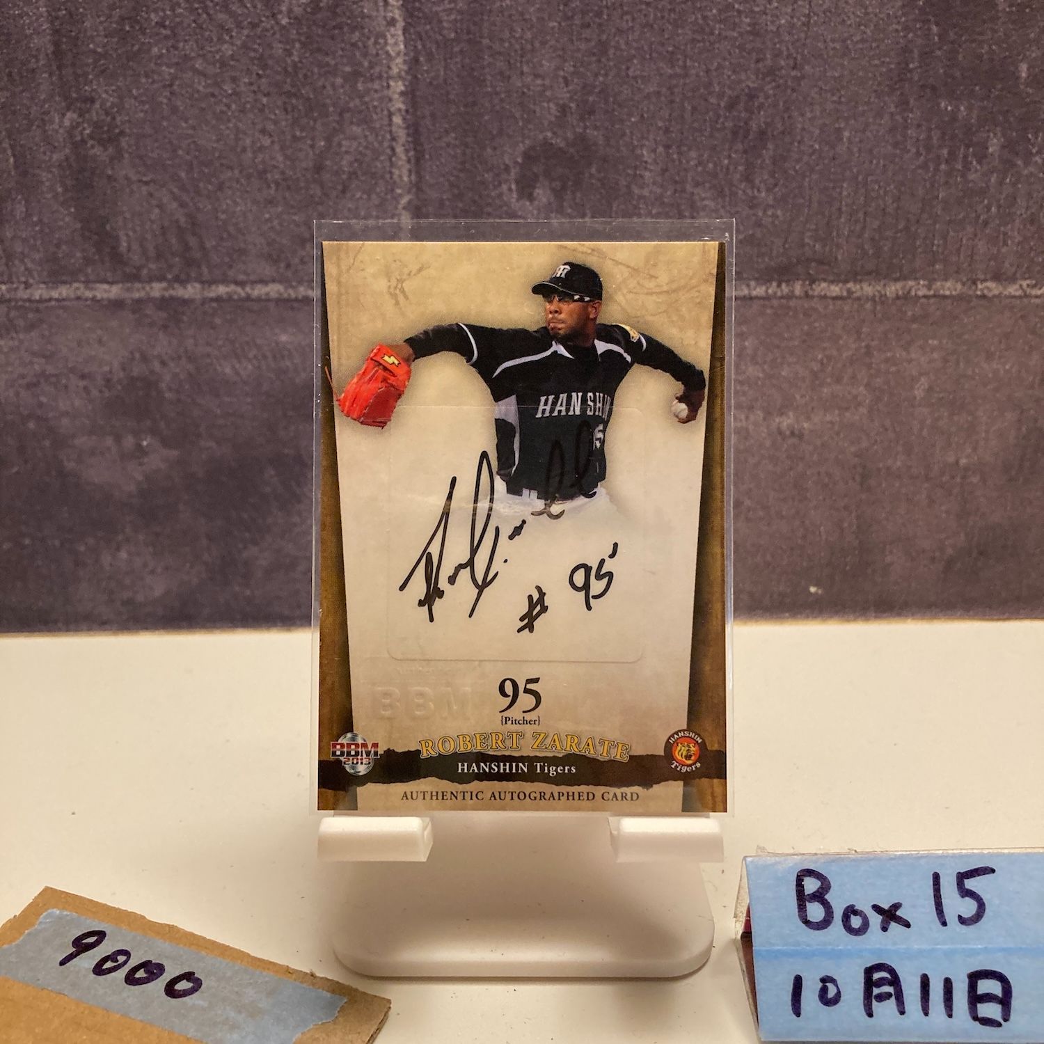 2013 BBM Robert Zarate ロバートザラテ 45/60 直筆サインカード 阪神