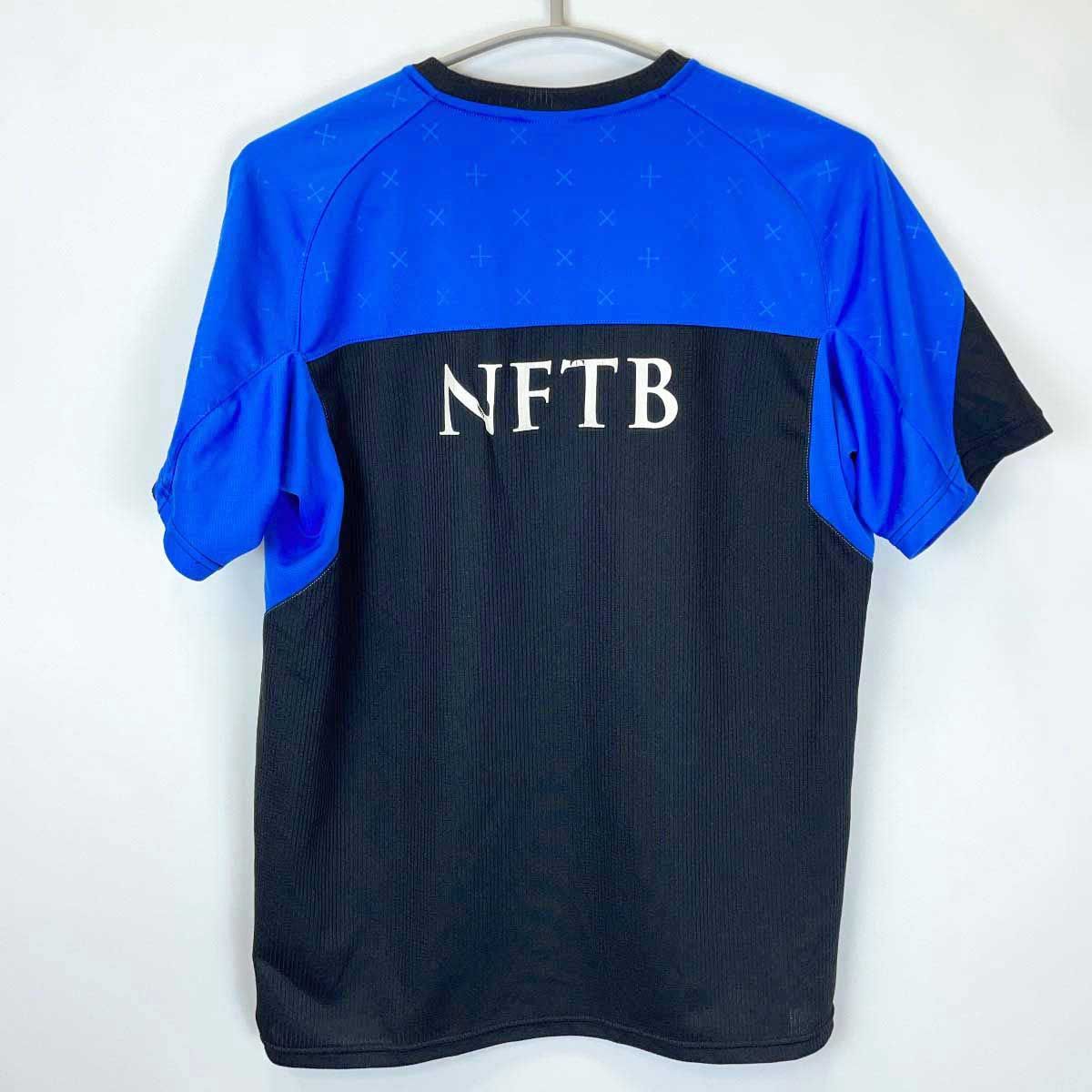 NIKE NFTB 青黒 シャツ Lサイズ ナイキ NFTB 半袖シャツ DRY-FIT M ブルー×ブラック NIKE サッカー