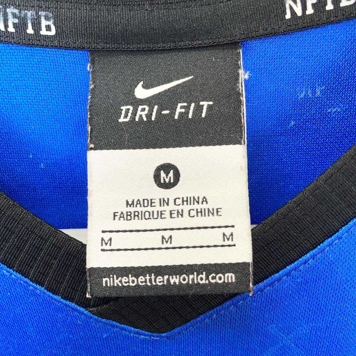 ナイキ NFTB 半袖シャツ DRY-FIT M ブルー×ブラック NIKE サッカー