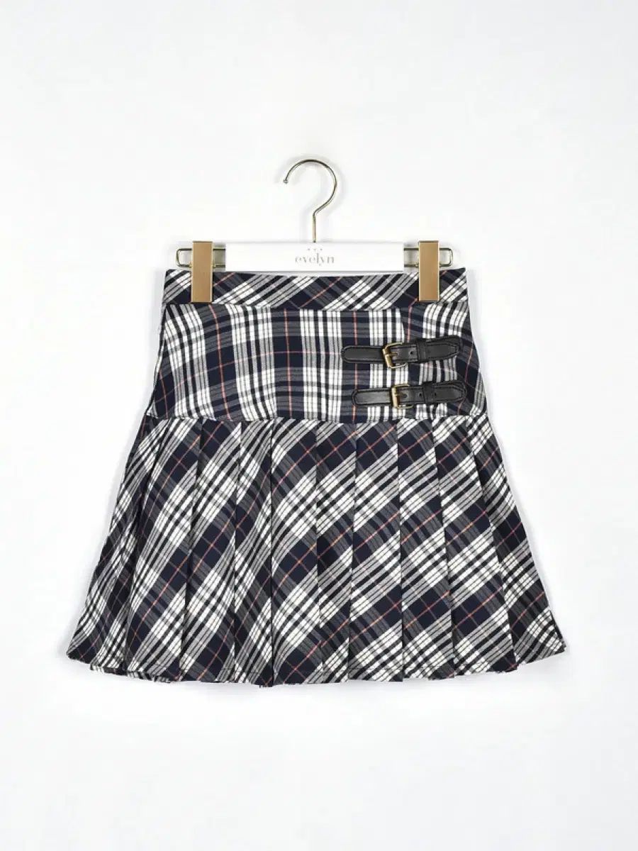 EBLIN ベルト付き スカート ネイビー