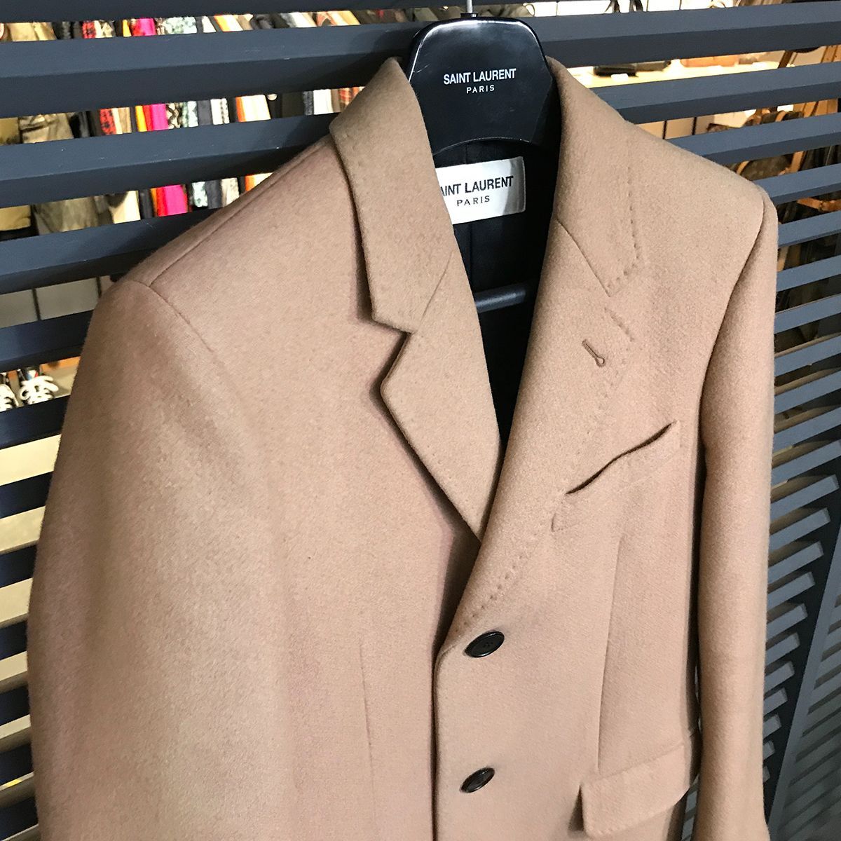 超美品 サンローラン チェスターコート キャメル エディスリマン 44