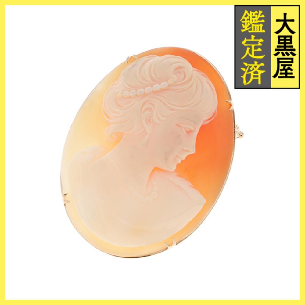 ノンブランドジュエリー ブローチ K 18イエローゴールド カメオ 472