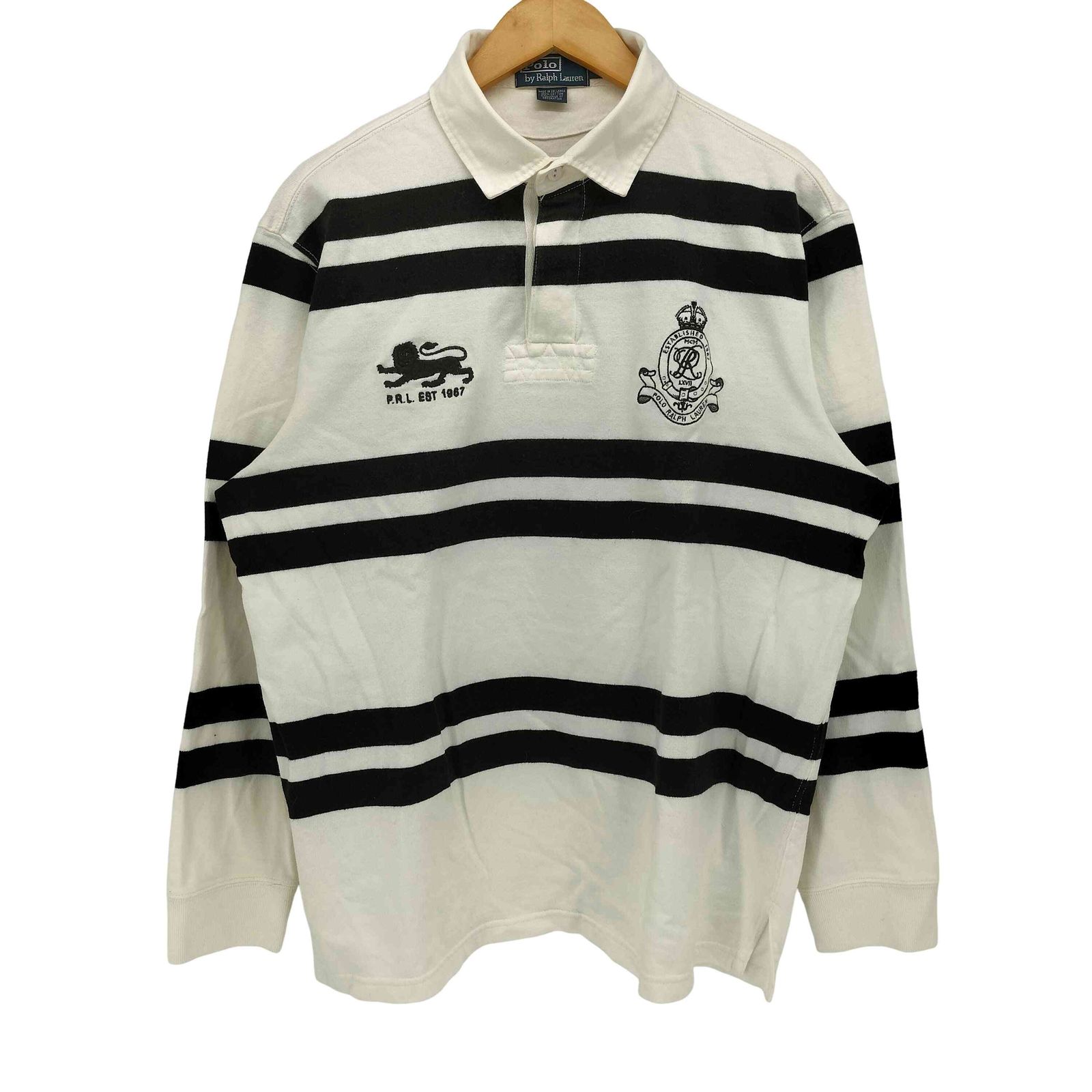 ポロバイラルフローレン Polo by RALPH LAUREN 90S ロゴ 刺繍 ボーダー