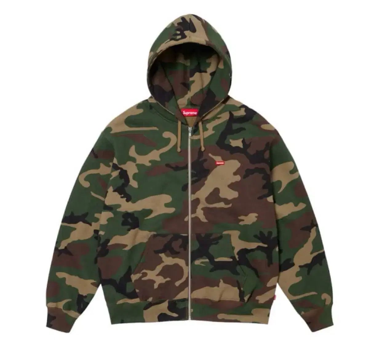 Supreme カモフラ スモールロゴ ジップアップ フーディー 24 FW