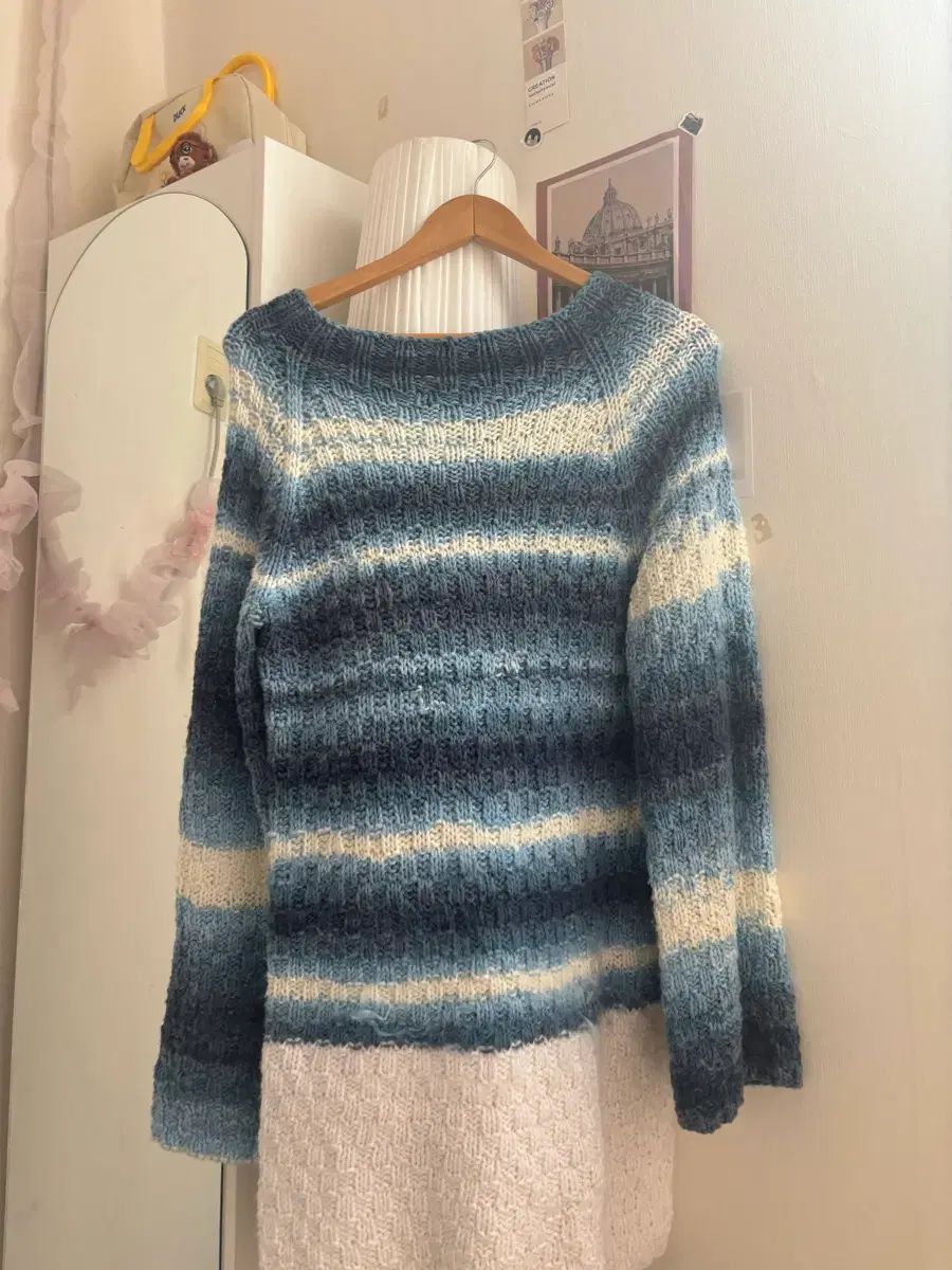 アオアユウ結 LOVE YOURSELF 承 Her ハニーとクローバ 森ガール はぐみ スタイル ハンドメイドニット ONE PIECE