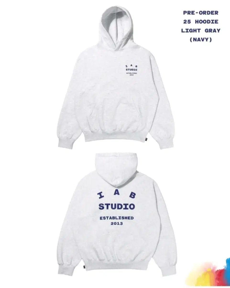 xl IAB Studio アイエプスタジオ 25 WHO フード ライトグレー ネイビー
