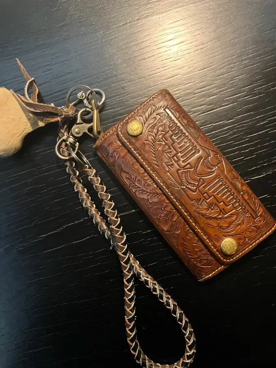 RRL(ダブルアールエル) レザー カービング 財布 - メルカリ