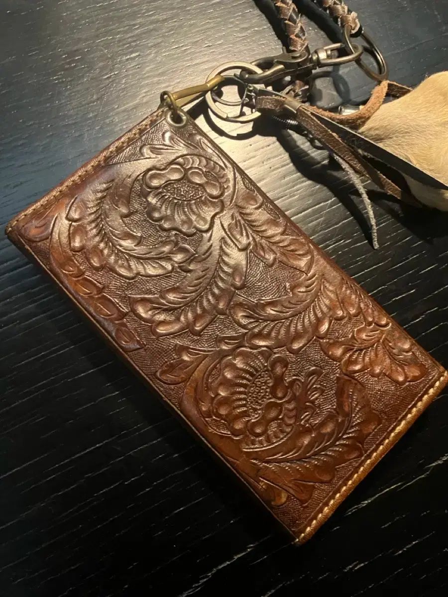 RRL(ダブルアールエル) レザー カービング 財布 - メルカリ