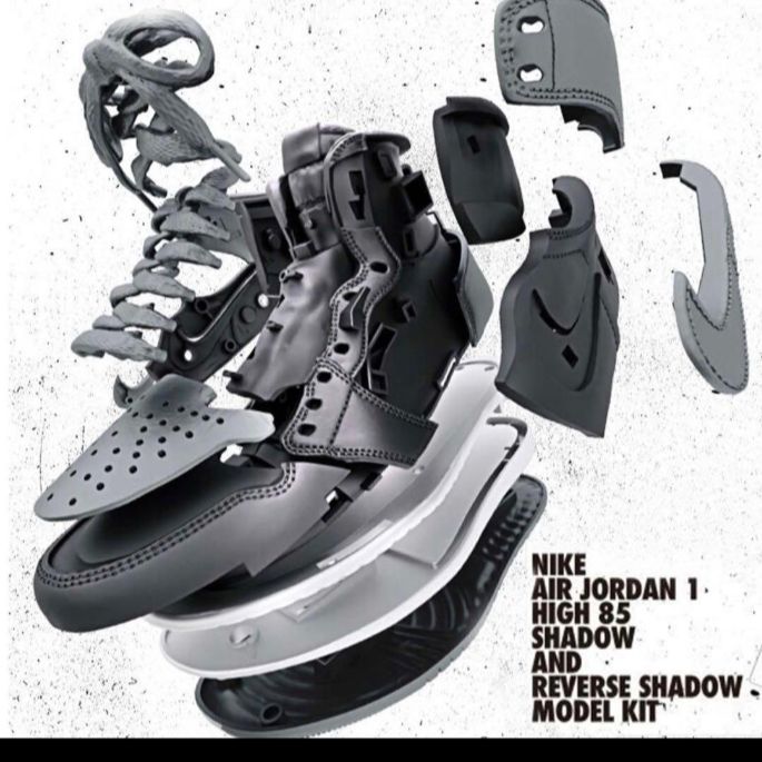 NIKE AIR JORDAN 1 HIGH 85 SHADOW AND REVERSE SHADOW MODEL KIT