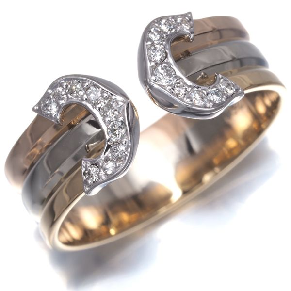 カルティエ リング ダイヤ ダイヤモンド 2C ドゥーブルC C2 スリー