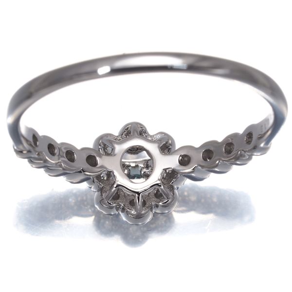 ブルー&クリアダイヤ ダイヤモンド 0.21ct/0.15ct プリンセスカット