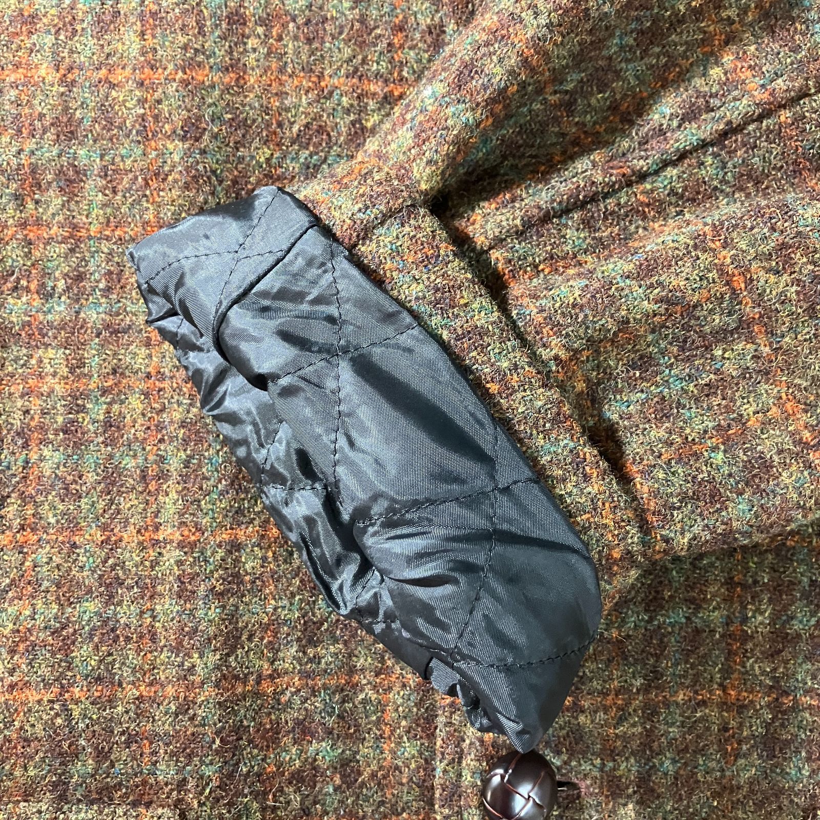 むつ75-113008】Harris Tweed × Octopus Army 裏ボア コート【併売