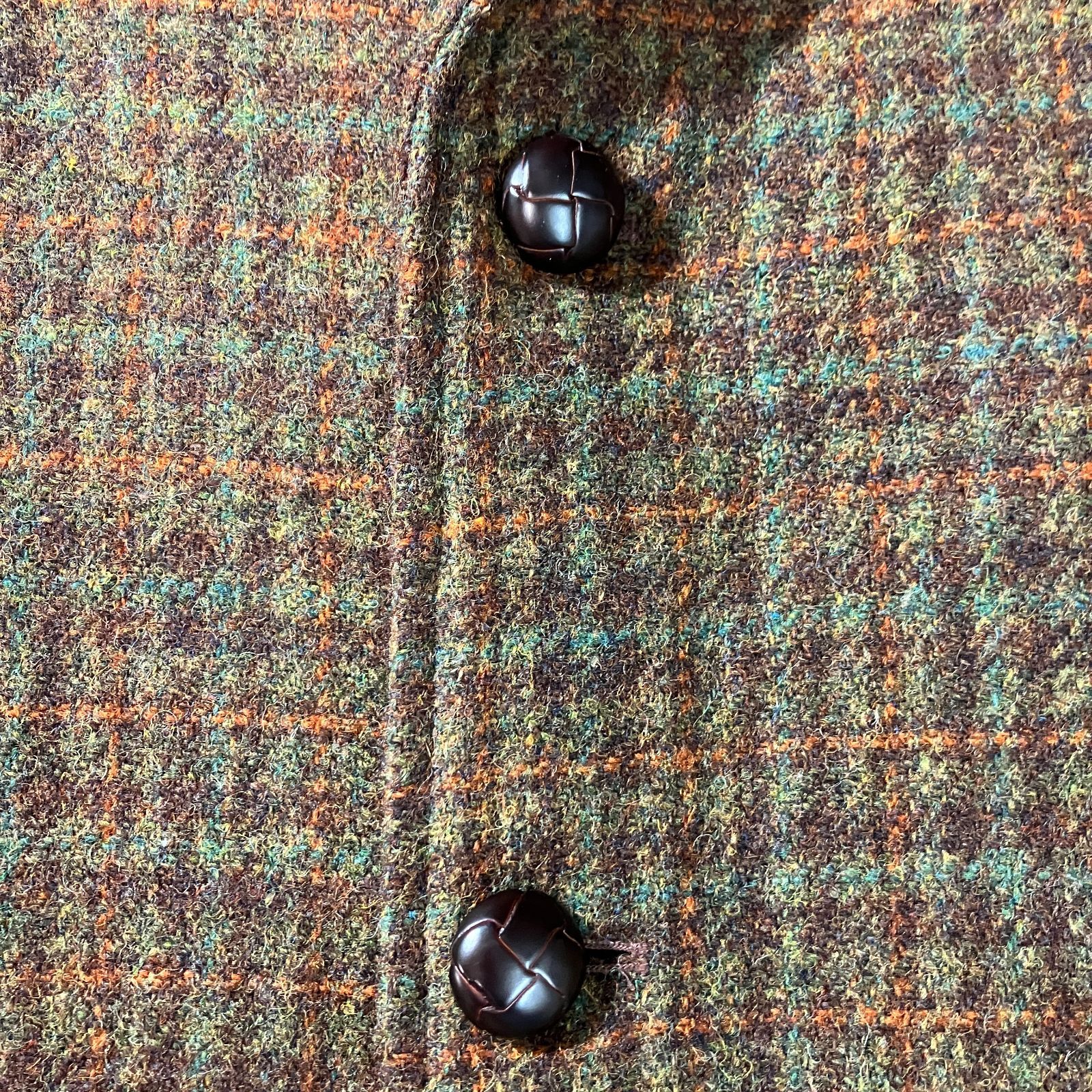 むつ75-113008】Harris Tweed × Octopus Army 裏ボア コート【併売