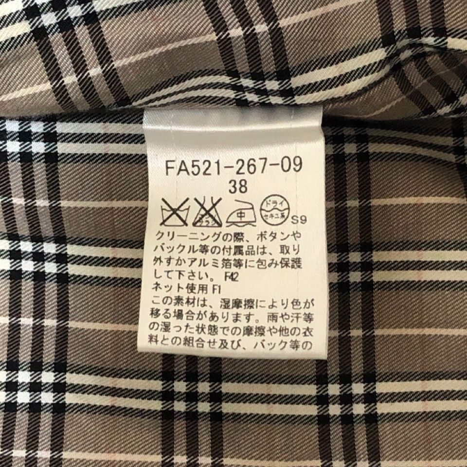 バーバリーブルーレーベル　ダブルライダースジャケット　ノバチェック　38 美品 BURBERRY BLUE LABEL バーバリーブルーレーベル ライダース